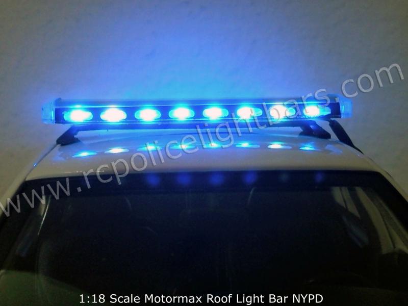 1/18 Flashing LED Police Low Profile Lightbar GEN I #07 Custom Diecast Model 